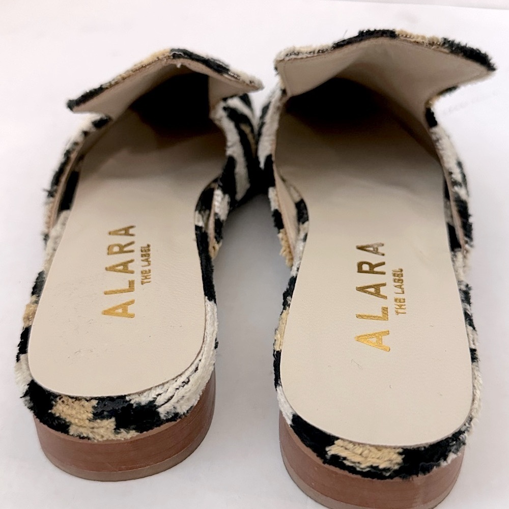 ALARA Silk Velvet leopard Point Toe Slide MULE 37or 7 - Picture 5 of 8
